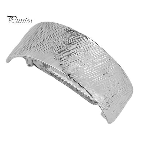 

Металлическая заколка для волос с хвостиком, геометрический полукруг, изогнутая, золотистого, серебряного цвета, блестящий сплав, противоскользящая, сильная фиксация, женская булочка для волос, пружинная заколка для волос серебряный