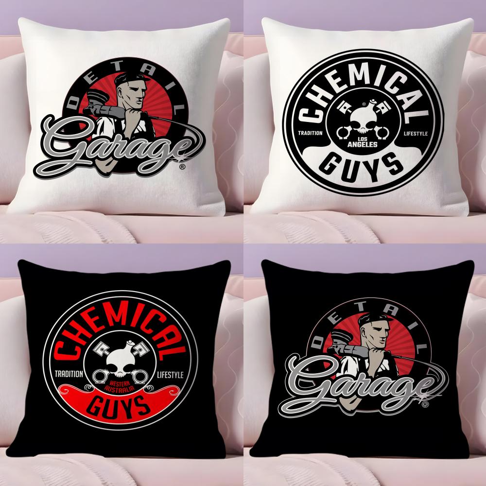 Chemical Guys Detail Garage Cushion Cover Plush Fabric Soft Double-Sided Printed Invisible Zipper Sofa Pillow Case Home Decor