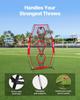 203.2 X 101.6mm Football Trainer Throwing Net, Training Throwing Target Practice Net with 3 Target Pockets, Knotless Net Includes Bow Frame and