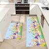 1Pcs Anti Fatigue Kitchen Rugs Bunny Egg Print Waterproof Non-Slip Thick Cushioned Kitchen Mat Heavy Duty Comfort Standing Mat for Kitchen