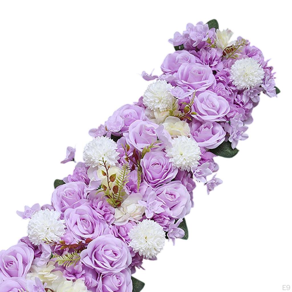 Artificial Rose Floral Panel for Table Centerpiece And Wedding Reception Silk Flower Decor