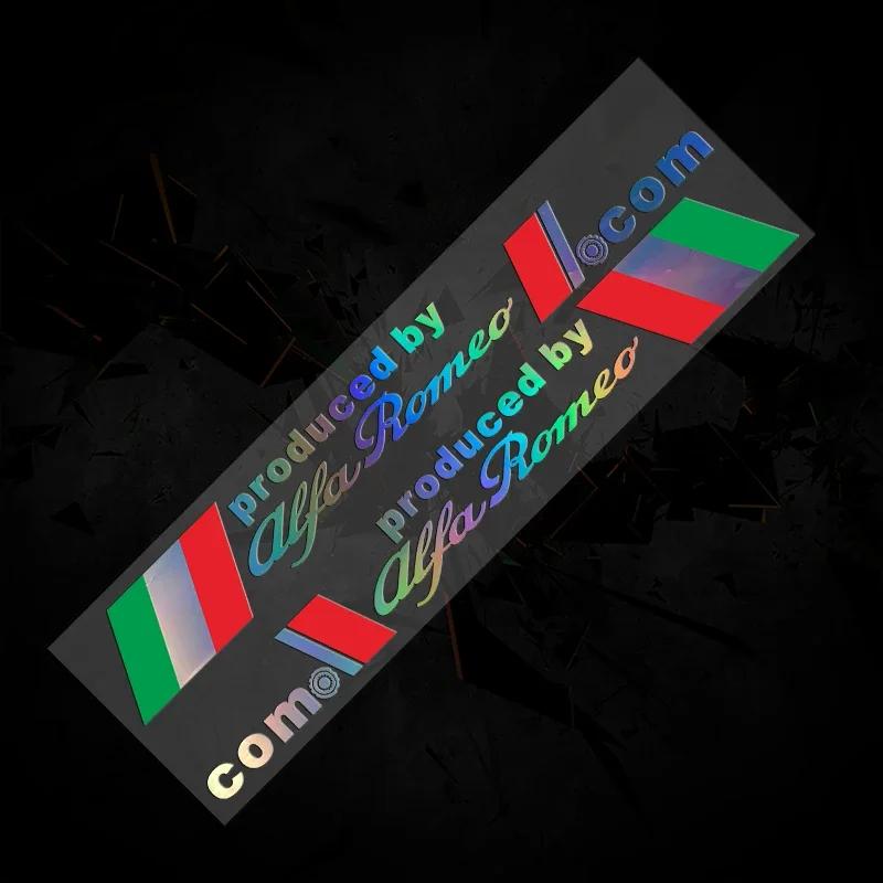 Car Door Window Laser Reflective Stickers for Alfa Romeo 159 156 147 166 Giulia Giulietta Stelvio Mito Gt Brera Spider Spontivd