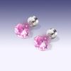 Floral Cubic Zirconia Ear Stud Earrings, Hypoallergenic Titanium Stackable Cartilage Helix Conch Piercing Jewelry