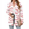 Women's Christmas Printed Lightweight Cardigan Long Sleeved Casual Loose Thin Fit With Pockets Cardigan Jacket