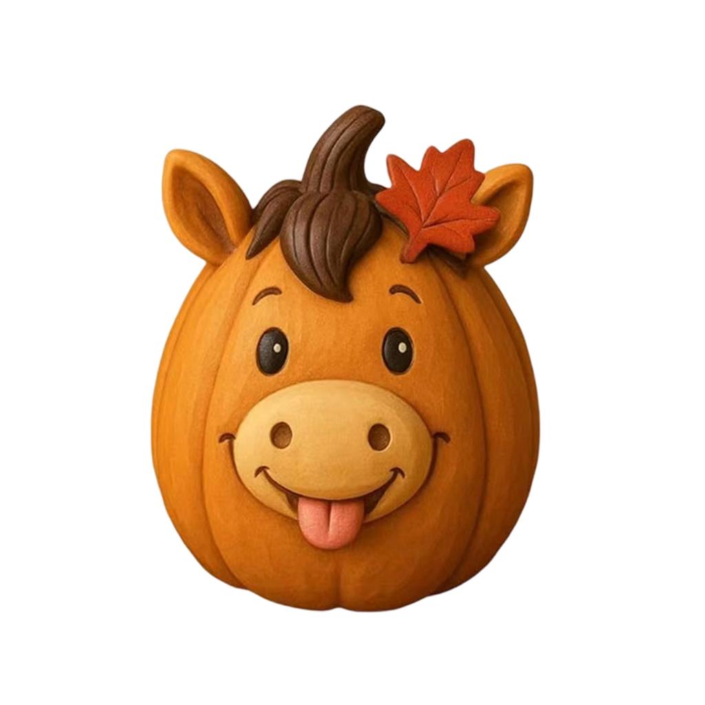 Farm Animal Pumpkin Resin Figurine Statue for Home Decor