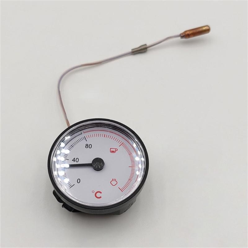 Stainless Steel 0-180℃ Gauge for Coffee Machine with Coil Temperature Gauge for Espresso Coffee Machine Temperature Gauge