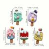 5pcs Cute Fruit Ice Cream Popsicle Glossy Refrigerator Magnet Whiteboard Magnet Stickers, Decorate Refrigerator, Bedroom
