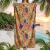 American Flag Fashion Beach Towel: Ideal for Summer Adventures Soft, absorbent and quick drying suitable for swimming and bathing