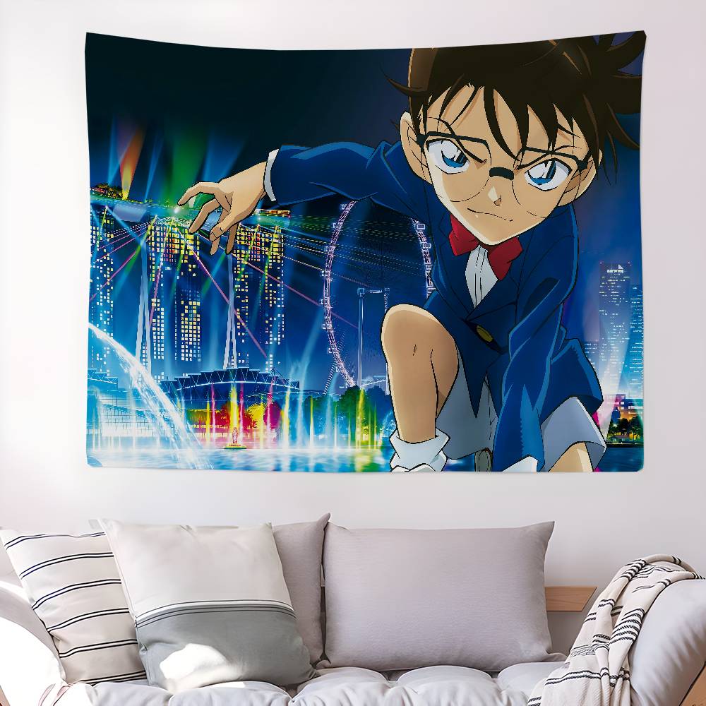 Anime Detective Conan Anime Tapestry Wall Hanging Decoration Household Wall Hanging Home Decor