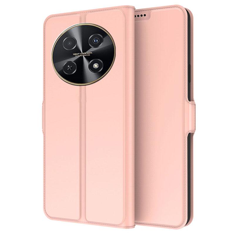 

For Huawei nova 12i 4G/Enjoy 70 Pro Card Holder Case Shockproof Leather Phone Cover Rose Gold