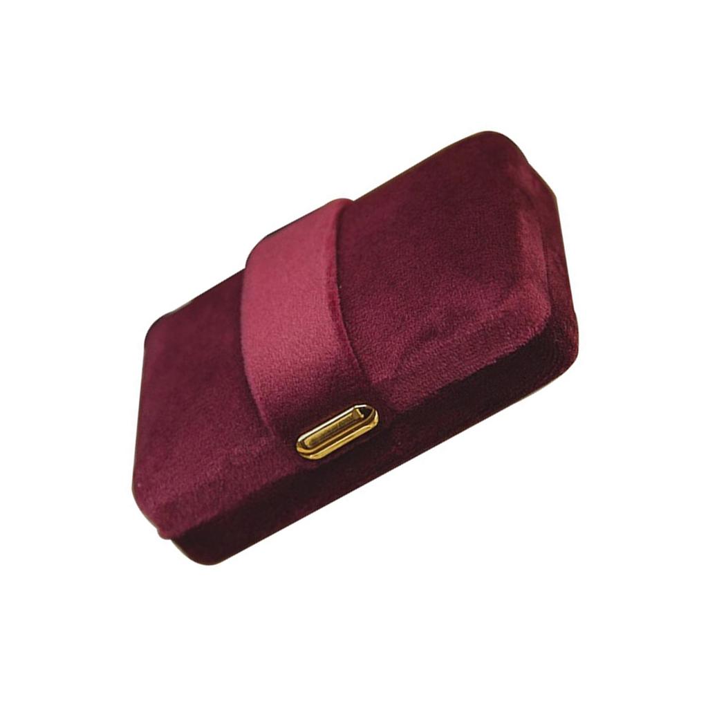 Velvet Ring Box For Jewelry Display And Storage Soft Interior Crafted Jewelry Rings Box With Multiple Compartments
