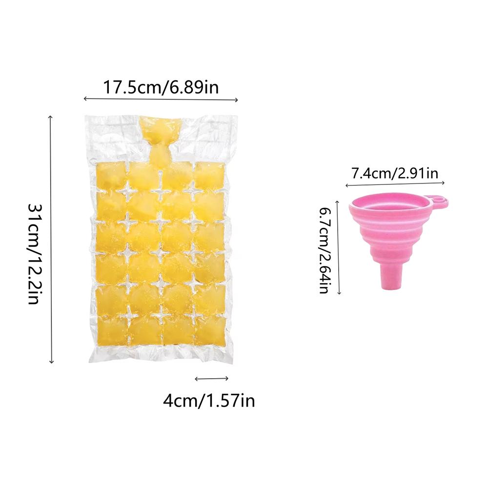 10-100pcs 10pcs/Pack Disposable Ice-Making Bags Transparent Portable Self-Styled Summer Bar Kitchen Camp Drinking Ice Cube Mold