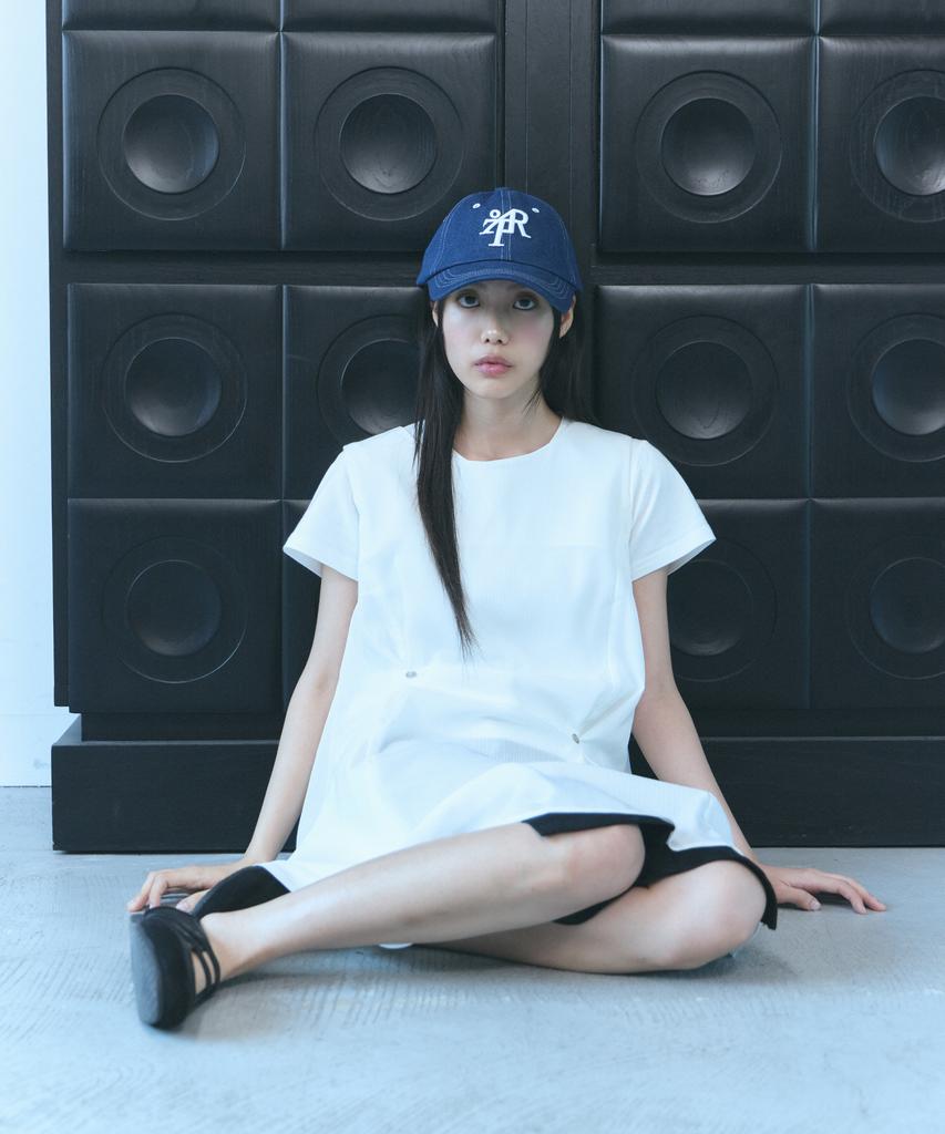 Oateu Signature Typo Stitch Cap [Indigo Blue]