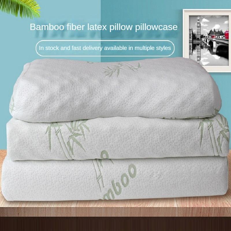 Bamboo Fiber Latex Pillowcase Bamboo Flower Pattern Memory Foam Pillowcase 60x40 Home Adult Pillowcase Pillow Cover