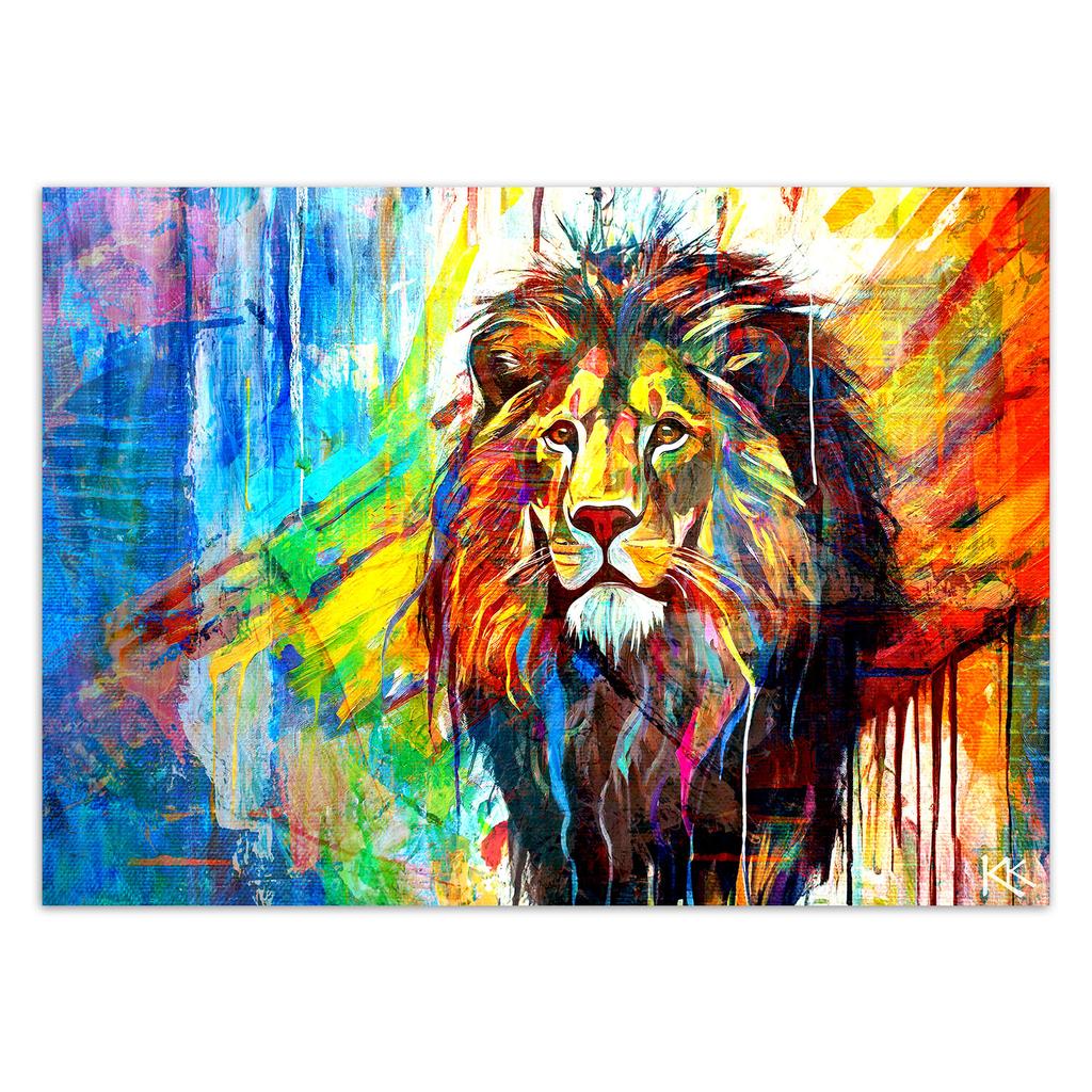 Wallpaper Lion Animals Abstraction