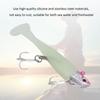 2Pcs Curved Cutter Heads Sea Fishing Double Hook T Tail Soft Simulation Lure Bait