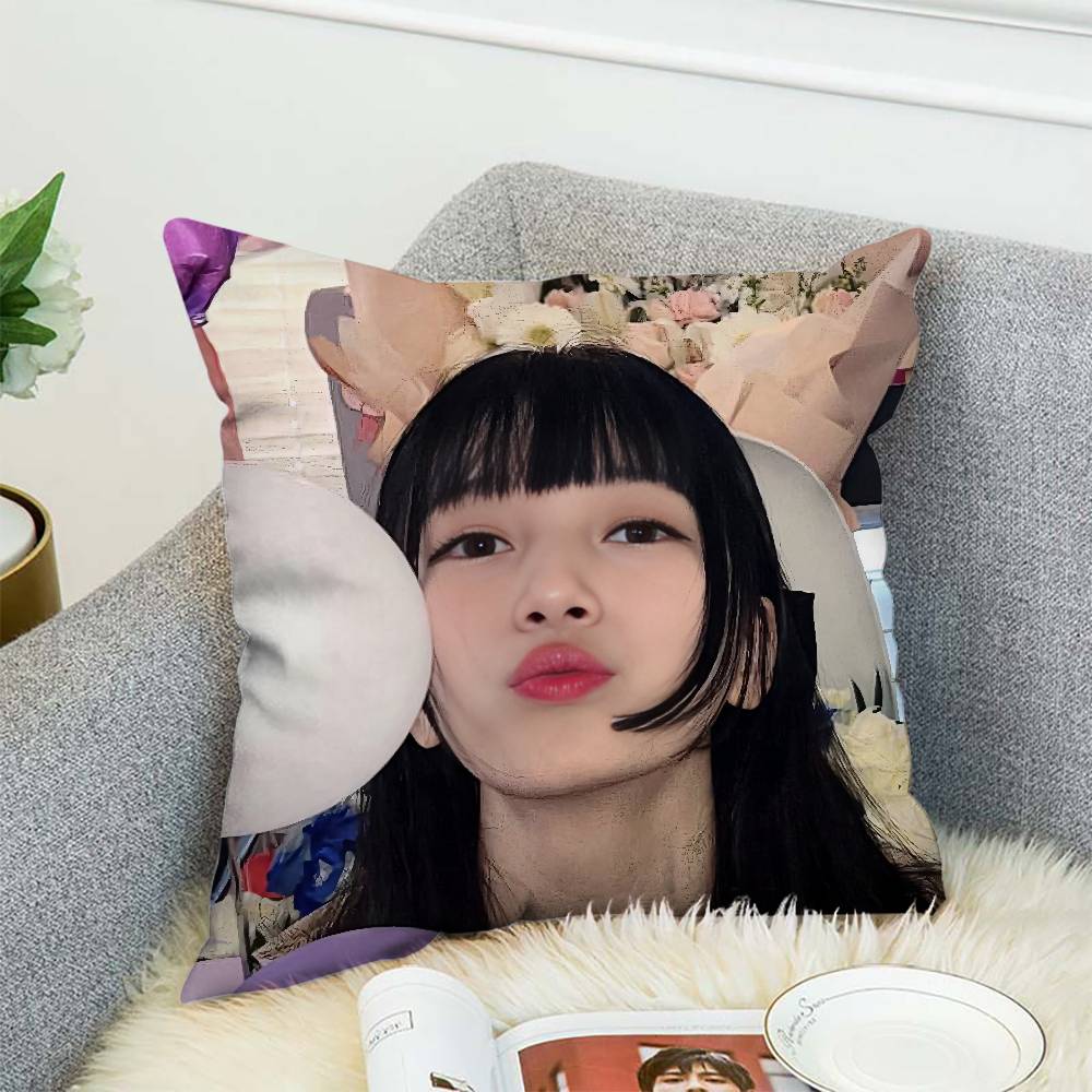 KPOPBBae Suzy Pillow Case Sofa Decorative Home Doublesided Print Plush Square Throw Pillow Cushion Cover
