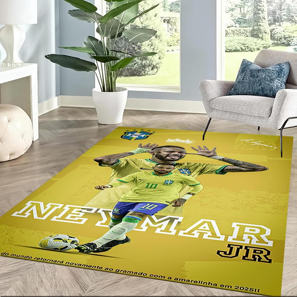 Neymar Jr. Brazil Celebration Square Rugs Are a Great Choice for Living Rooms, Bedrooms, Home Décor, and As Gifts.