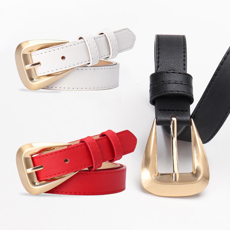Versatile Women's Leather Belt: Stylish Decorative Waistband for Jeans and Suits