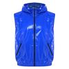 Men Waterproof Sports Tracksuit Front Zipper Sleeveless Vest with Detachable Hood and Jogging Pants for Workout Cycling Running Gym