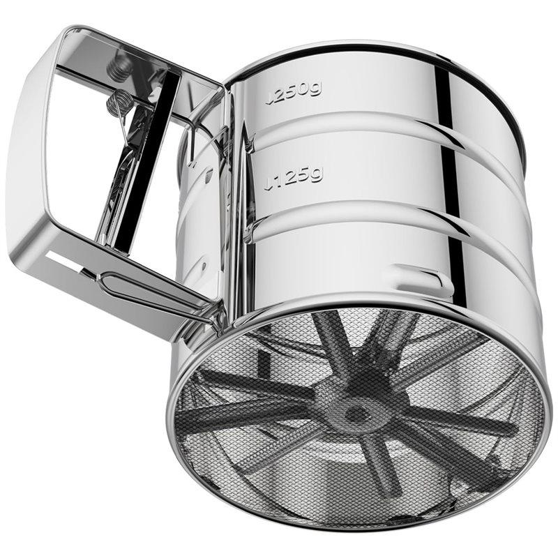 

Good-Flour Sifter With Double-Layer Fine Mesh, One-Hand Flower Sifter For Baking In Stainless Steel