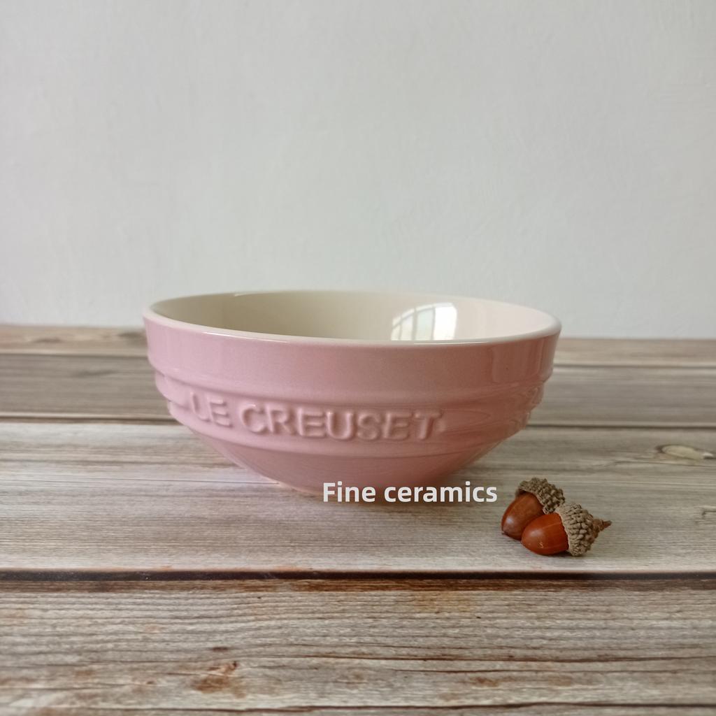 Le Creuset Cool Color Cerc Bowl for Salad Soup Noodles Fruit Rice Round Multifunctional Dining Utensils French Sle Daily...