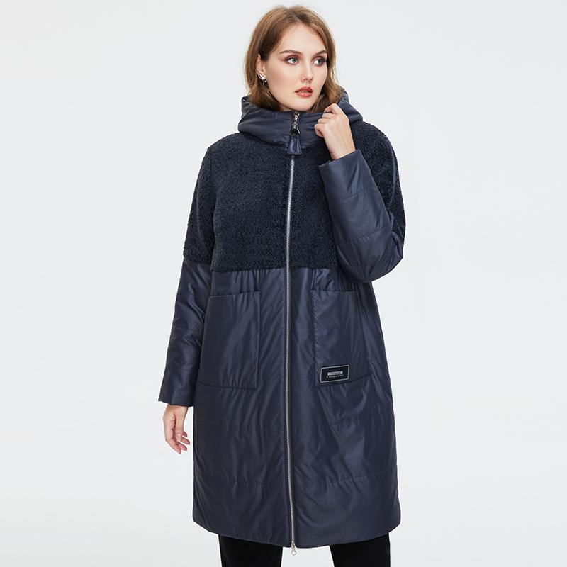 

Женская зимняя куртка Astrid, парки с длинным капюшоном, плюшевое стеганое пальто, одежда больших размеров XL