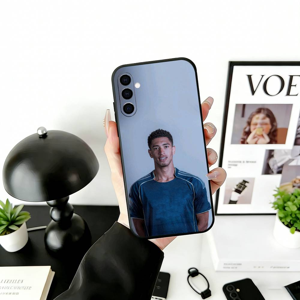 

J-Jude Bellingham Phone Case Black Silicone Soft For Samsung Galaxy A73,A72,A71,A70,A53,A52,A51 Samsung a21s