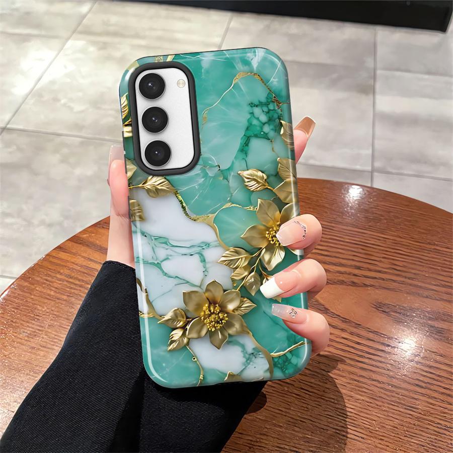 Flower Marble Phone Case for Samsung Galaxy S25 S25Ultra S23 S24 Ultra A56 A16 S20 FE S23Ultra A26 A36 Soft Cover Capa