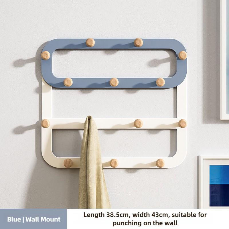 Hanging Clothes Hook Behind The Door No Drilling Installation Multiple Rows Hangers Wall Mount Bedroom Clothes Hook