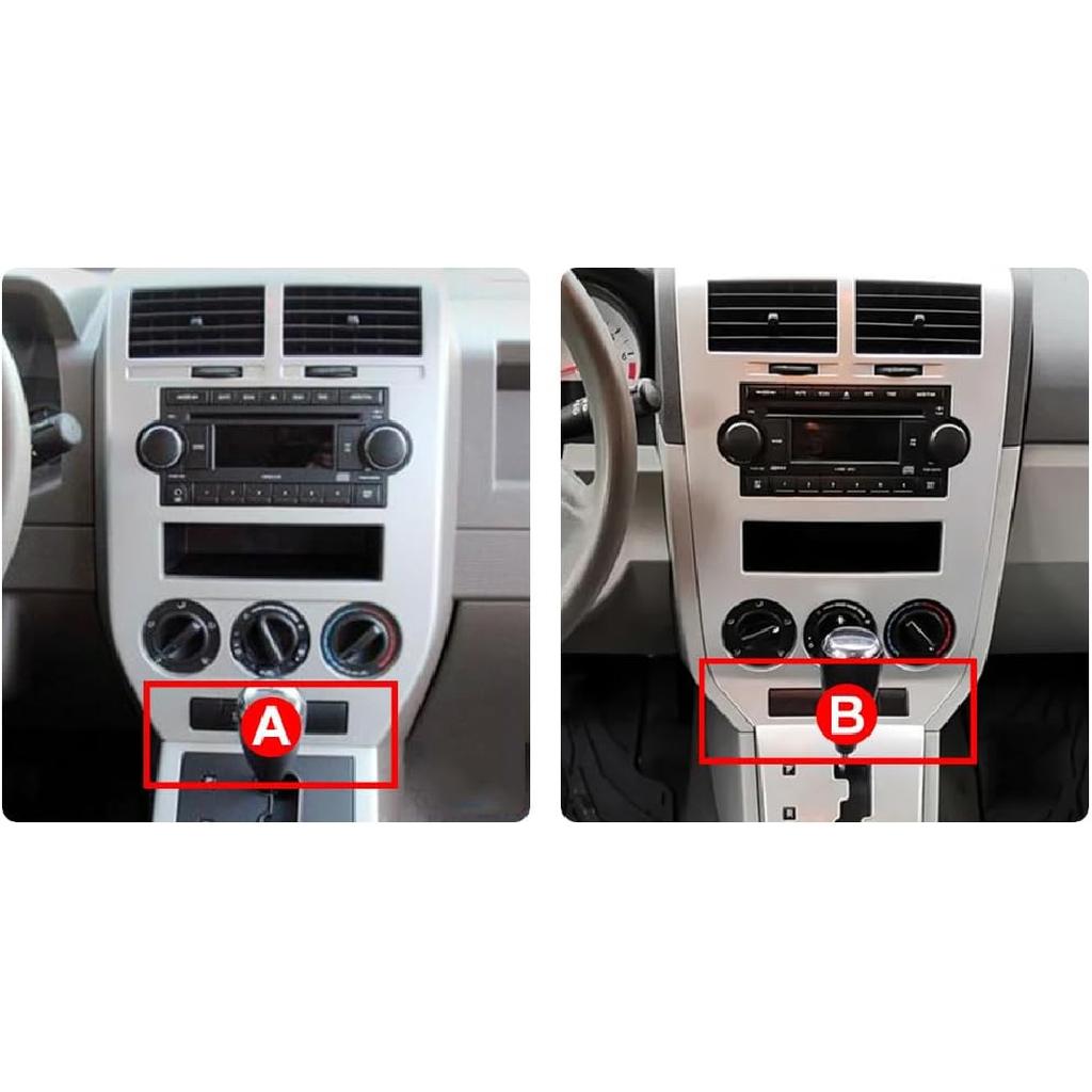 Car Radio Fascia Panel 10.1 Inch 2 Din Car Stereo Radio Fascia Audio Frame GPS Navigation Panel Dashboard Adapter/Fit for 2007-2010 Dodge Caliber Car