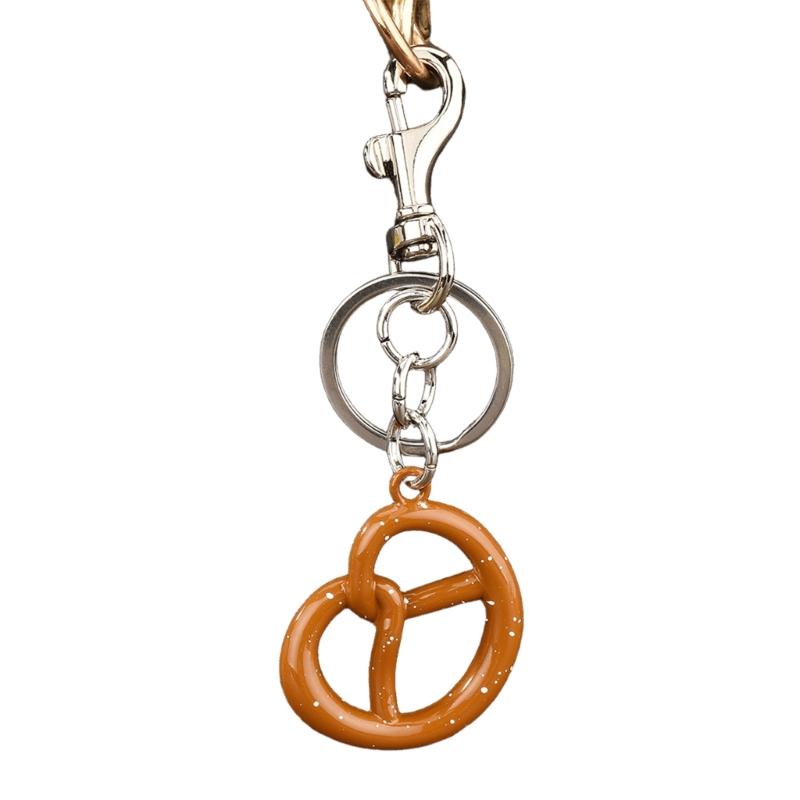 

Biscuit Keychain Charm Stylish Cookie Pendant Keyring Hangings Ornament Small Car Key Chain Decorations for Woman Girl