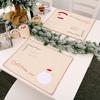 Cartoon Table Mat Tableware Pad For Xmas Rectangle Holiday Kitchen Christmas Decoration