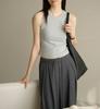 Spring and summer threaded belly button vest women's outer wear slim and thin Korean version suspender bottoming shirt sleeveless top