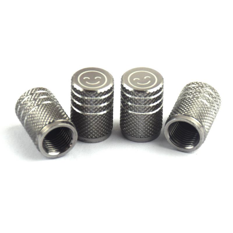 Aluminum Alloy Valve Stem Tire Valve Cap Laser Car Logo Unique Car Tire Decoration Screw-on Small Accessories