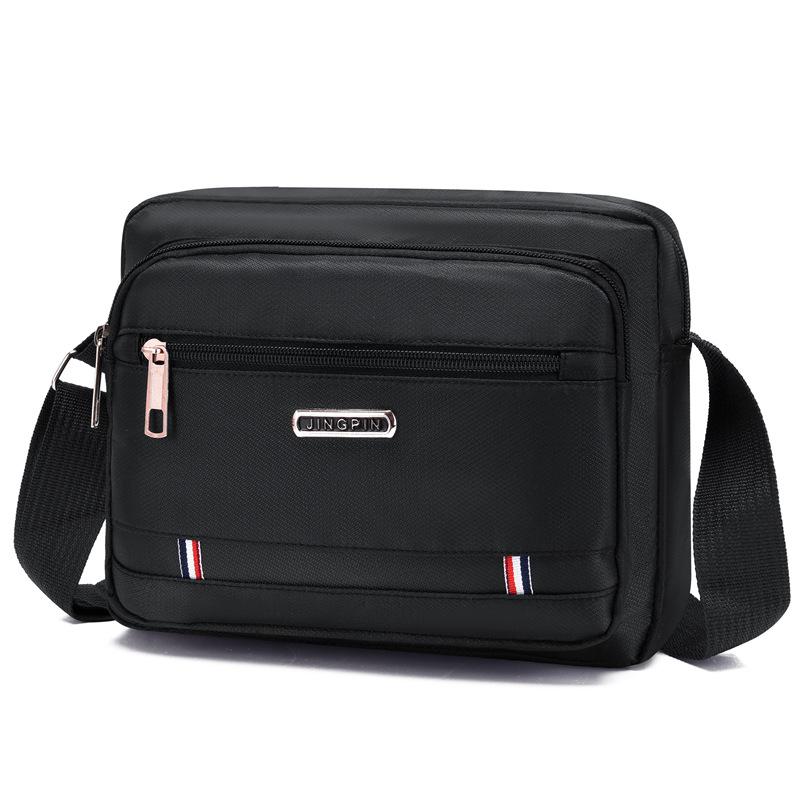 

Прямые продажи простая классическая сумка через плечо из ткани Оксфорд мужская повседневная многослойная сумка-мессенджер мужской портфель чёрный