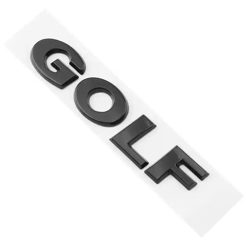 1 Stück 3D ABS Golf Logo Auto Buchstaben Logo Aufkleber Heckstoßstange Abzeichen Auto Heckklappen Emblem Aufkleber Zubehör für Volkswagen Golf VW UT8