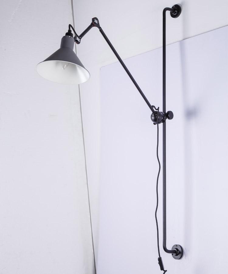 Minimalist Industrial Rotating Rocker Arm Wall Lamp with Eye Protection for Living Room, Bedroom, and Dining Area