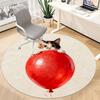 1PC Kitten Balloon Office Round Area Rug,  Mat Suitable ForOffice, Under Office Chairs Bedroom Living Room Home Decor, Room Deco