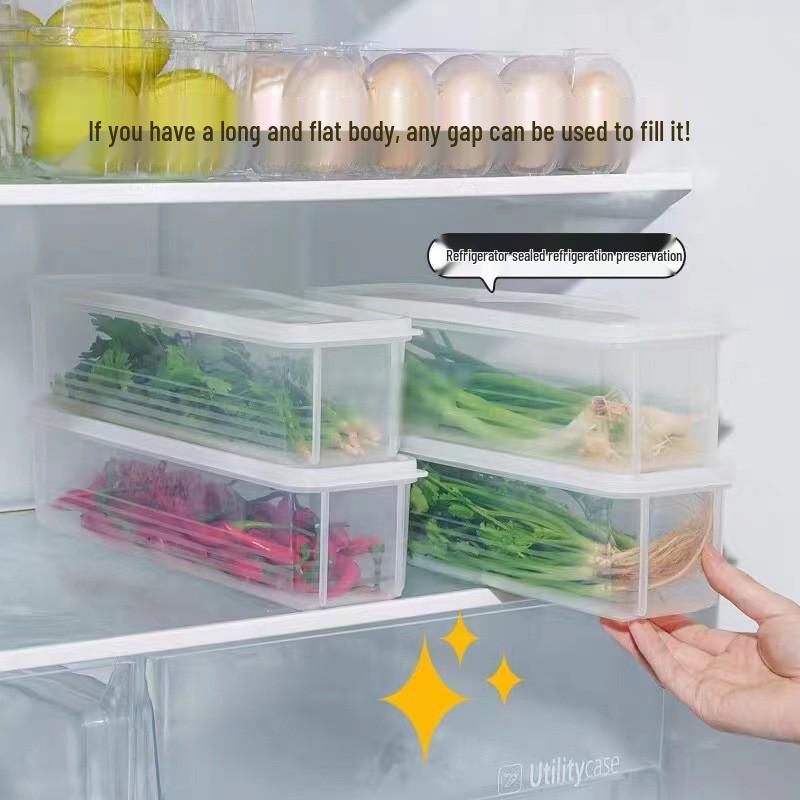 Coriander & Shallot Storage Box - Fresh-Keeping Seal for Refrigerator, Noodles, Eggs & More