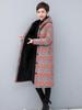 Women's Mid-length Plaid Cotton Coat - Velvet-lined, Thickened for Autumn/Winter
