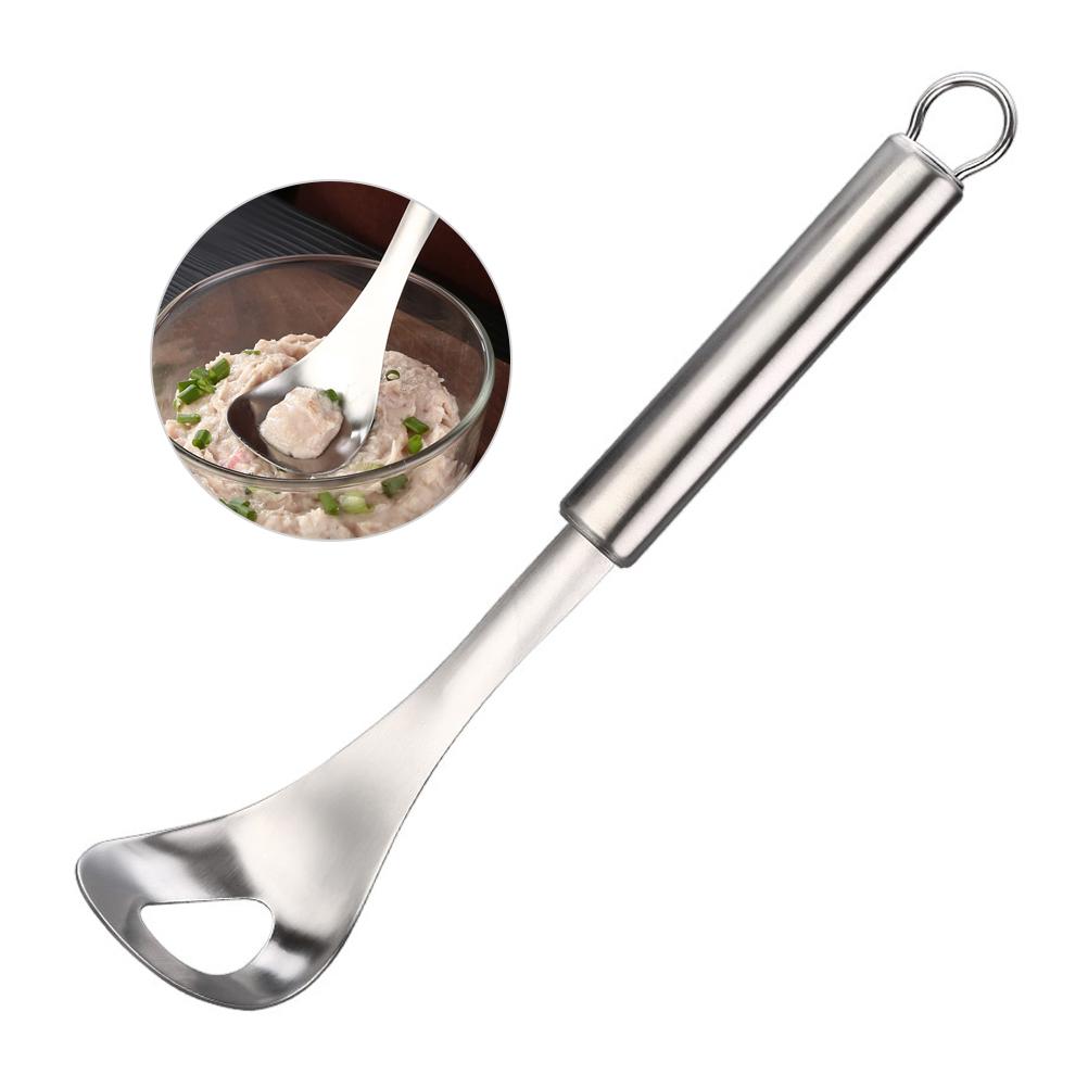 Stainless Steel Meatball Spoon Non Stick Meatball Maker with Long Curved Handle