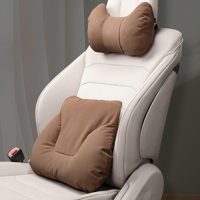 Sada polštářů na opěrku hlavy a bederní opěrku do auta - 5dílný polštář na krk a záda pro nová vozidla