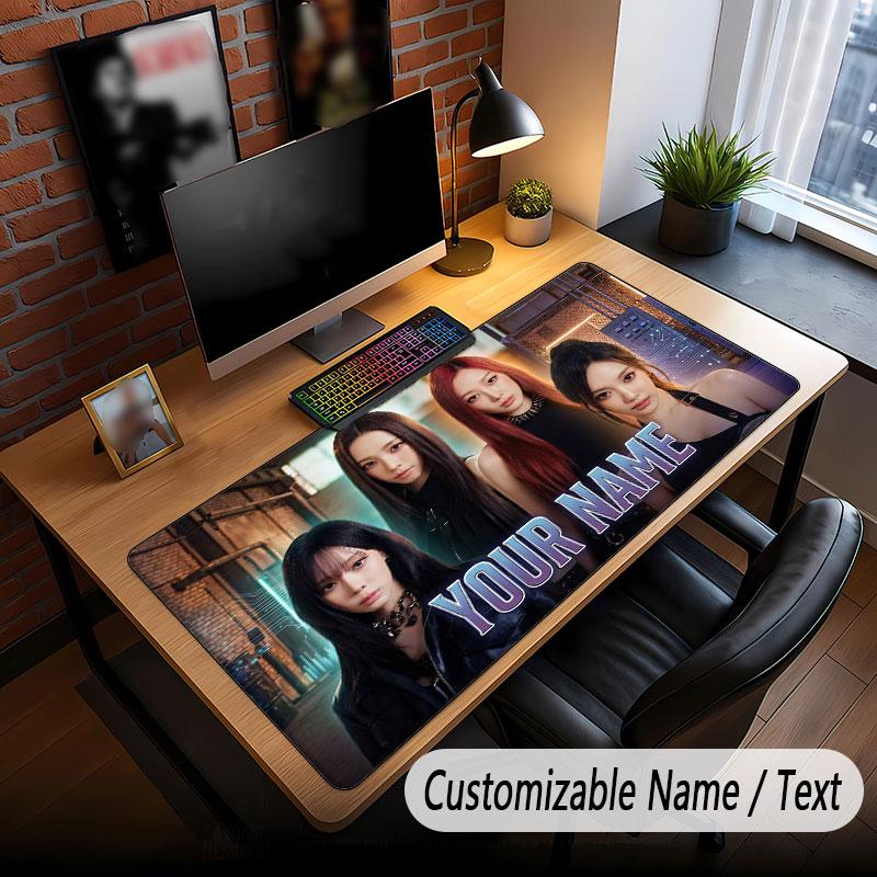 Custom Name Extended Mouse Pad,aespa Gaming Desk Mat For Home Office Desktop Decor