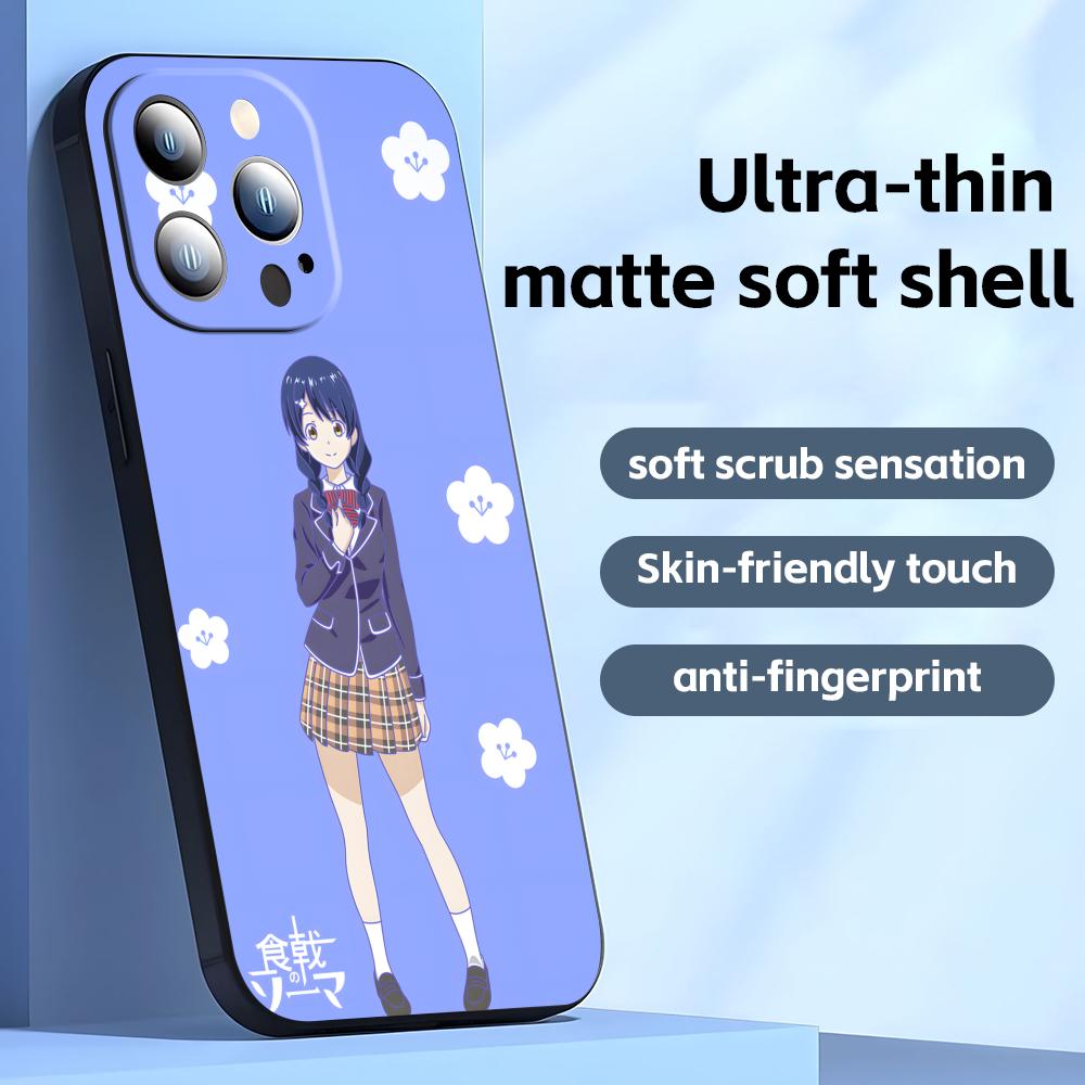 Shokugeki No Soma Handyhülle Für iPhone 16 16e 15 14 13 12 11 Plus Mini Pro Max Weiche schwarze Stoßfeste Hülle