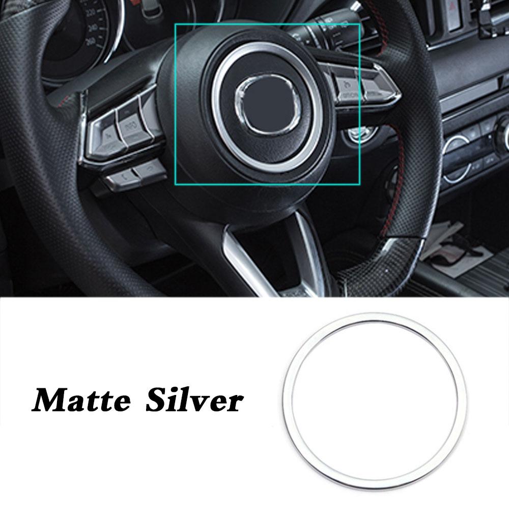 For Mazda CX-8 CX8 2016 2017 2018    Car Sticker Ornament Inner Steering Wheel Interior Kit Trim Frame Cover Parts