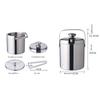 Portable Bucket Ice Cooler Cabinet Double-Layer Wine Beer Ice Cube Container with Tong Clip for Home Kitchen Tools