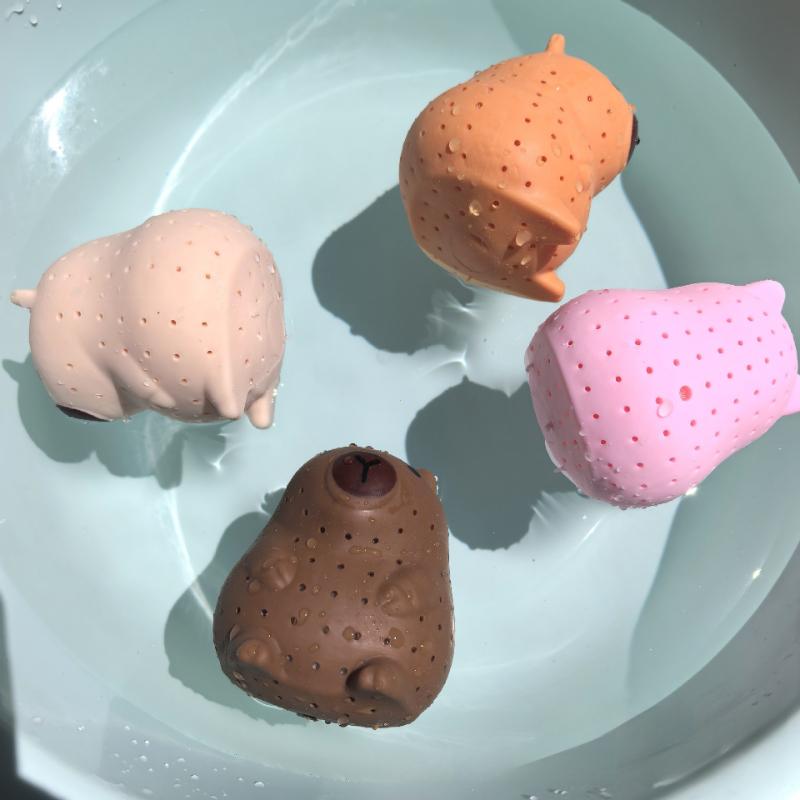 Baby Badespielzeug Schwamm Wasserabsorbierendes Capybara Quetschspielzeug Stressabbau Spielzeug Sommer Schwimmspiel Wasserspielzeug Für Kinder Badespielzeug
