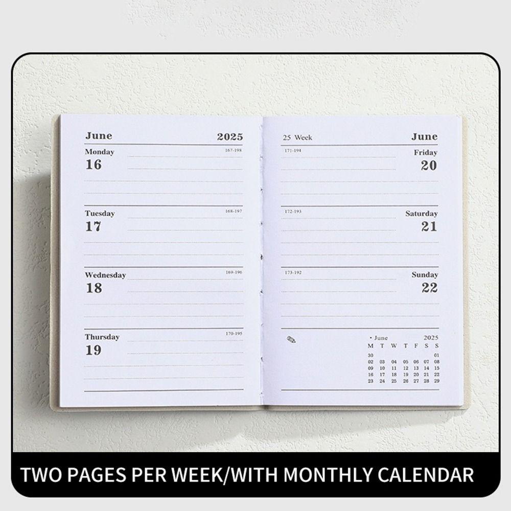 English 2025 Schedule Planner Notepad 12 Months 365 Days Notepad Office Supplies