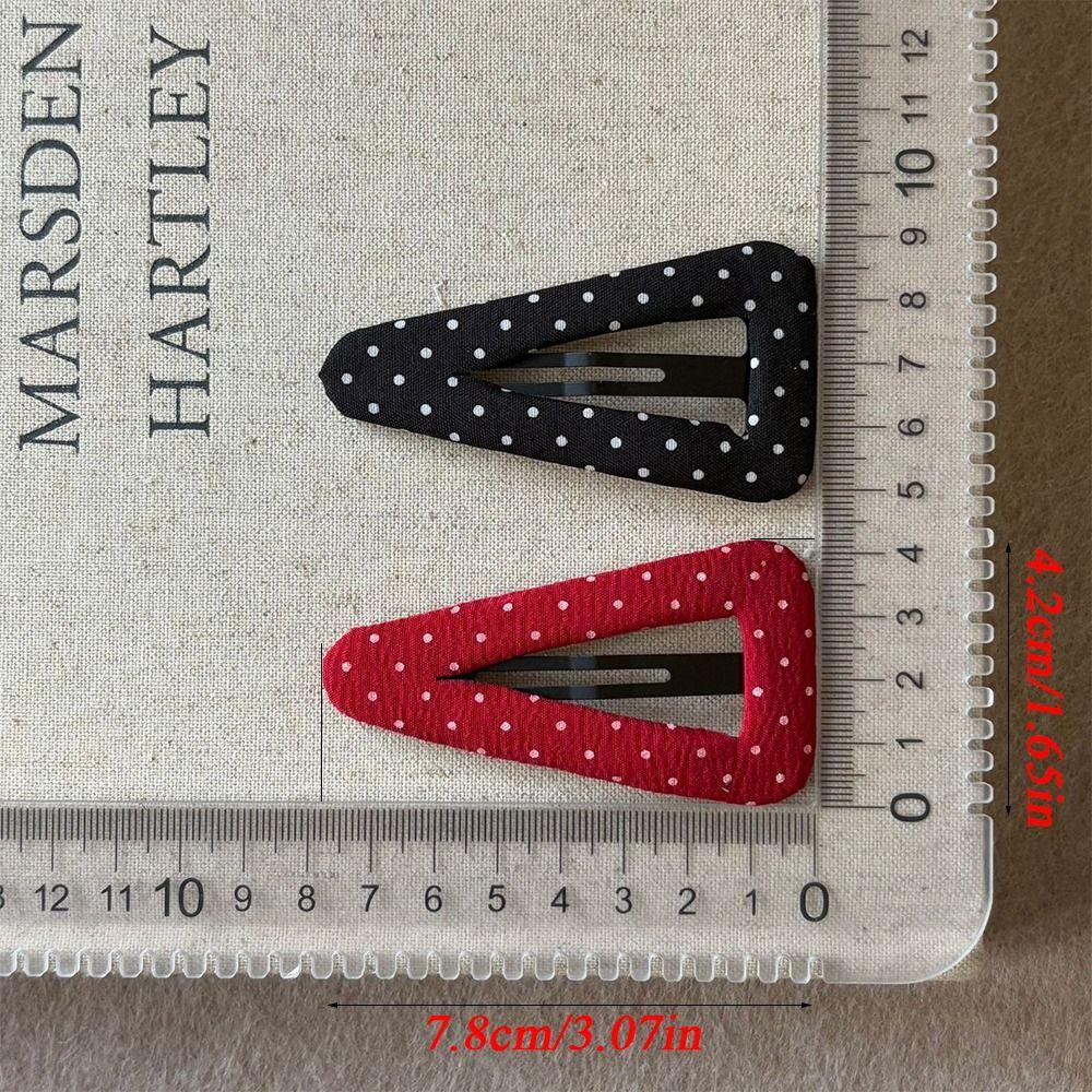 Fabric Polka Dot Hair Clips Triangular Broken Clips Cute BB Clips